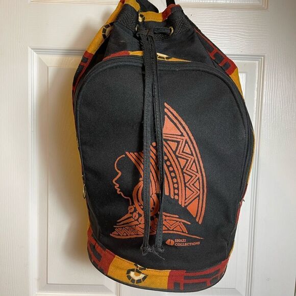 Shazi Collection Ethnic Hobo Bucket Canvas Backpack Bag Extra Large drawstring . - Picture 1 of 13